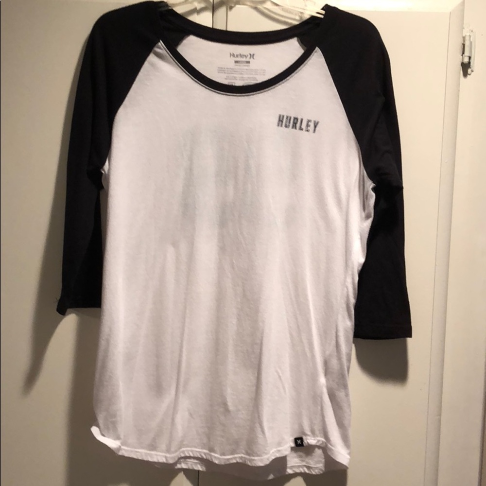 Black Hurley Baseball Tee